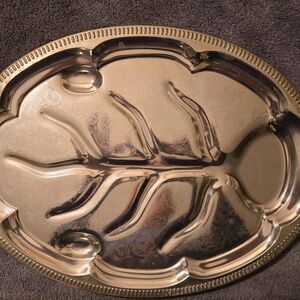 Vintage Silver Tree If Life Nickel Plated Platter